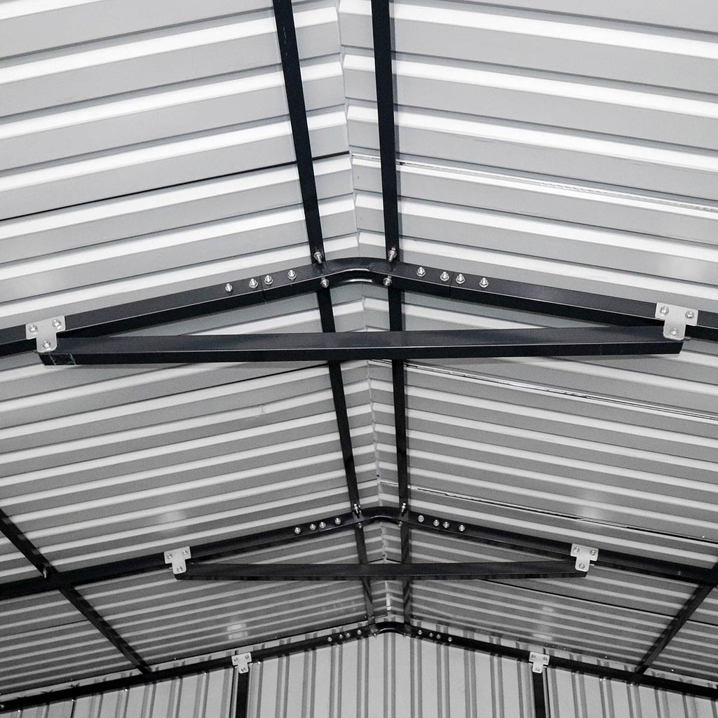 16' x 24' Metal Garage Shed with Swing Front & Side Doors, 10'6" Peak Height, TMG-MS1624A