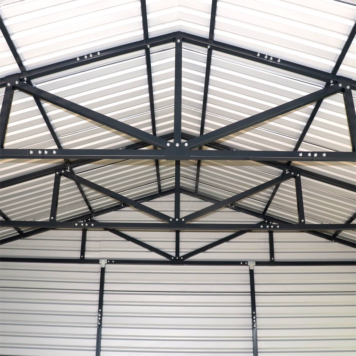 20' x 40' Metal Garage Shed, 9' High Double Front Doors, 13' Peak, 800 Sq-Ft TMG-MS2040