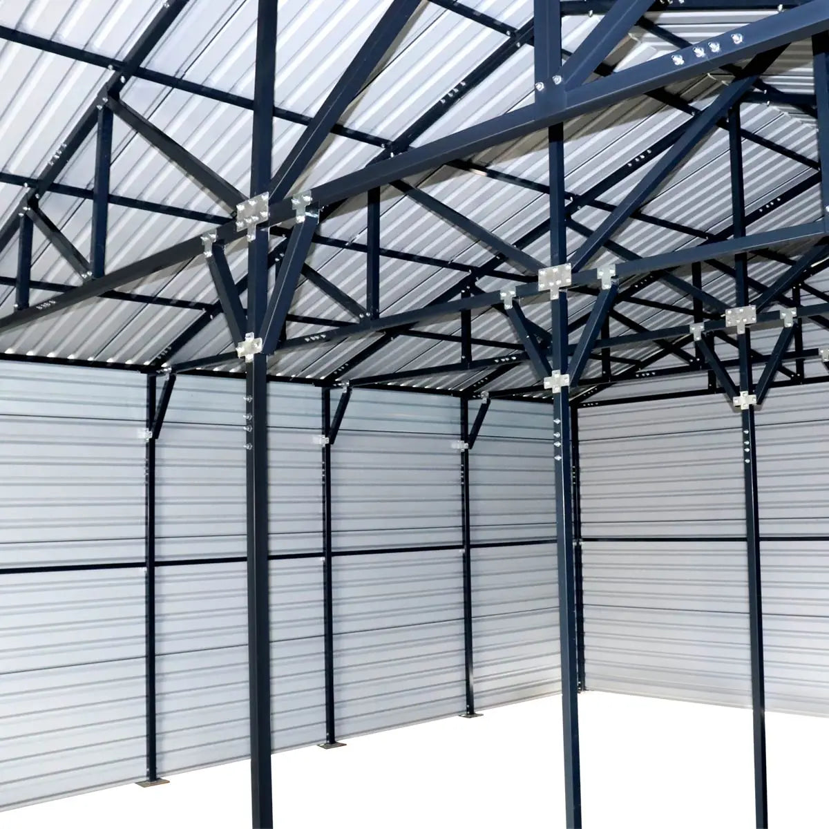 26' x 40' Metal Garage Shed, 9' High Double Front Doors, 14' Peak, 1040 Sq-Ft TMG-MS2640