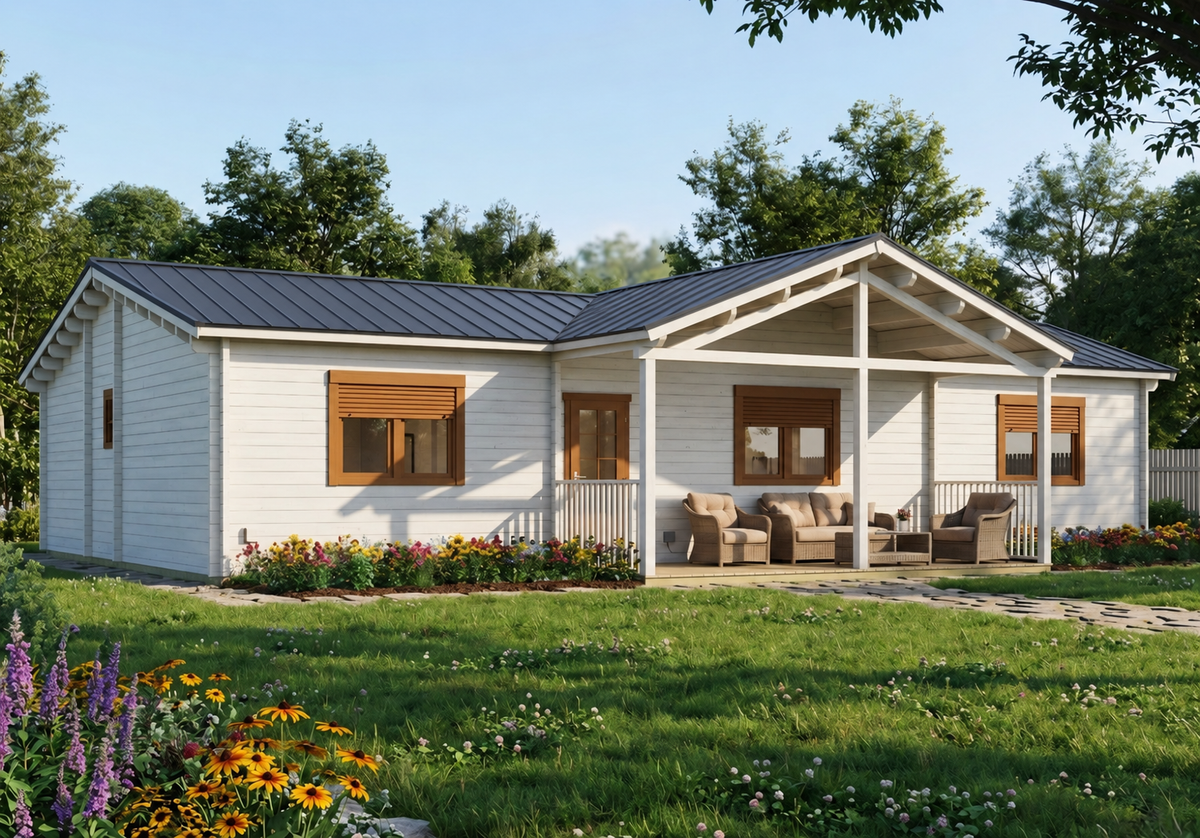 Cedar Ridge concept rendering shown with charcoal metal roofing; final specifications confirmed in your quote.