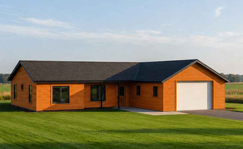Frontier exact-model exterior — Modern Retreat Buildings Signature Home