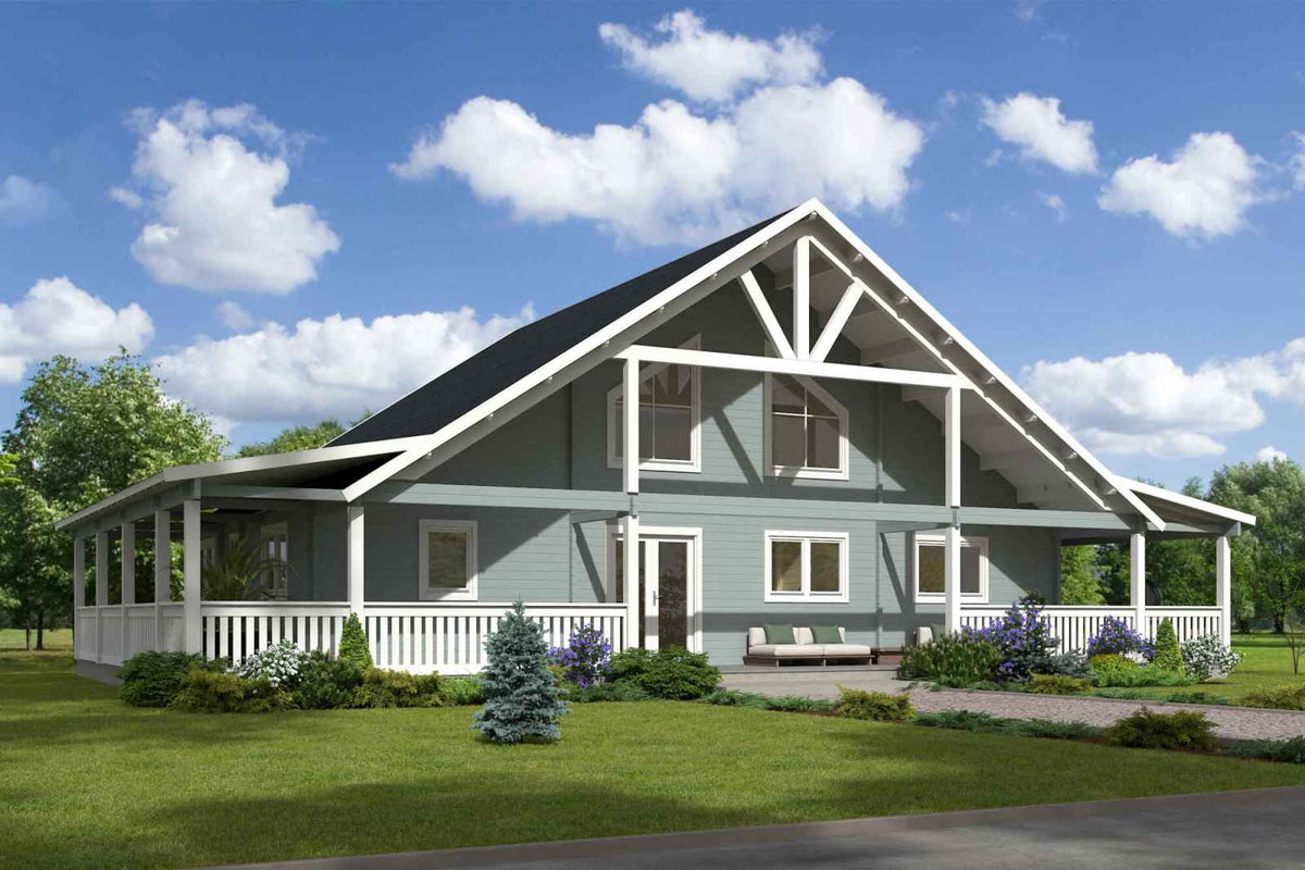 Glacier Estate exact-model exterior — Modern Retreat Buildings Signature Home
