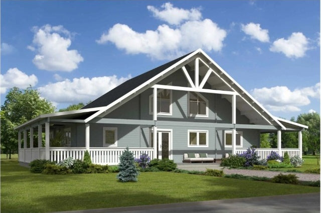 Glacier Estate premium 4-bedroom signature home kit with wraparound veranda