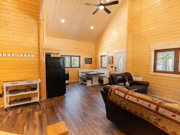 Authentic completed interior reference for the Sierra Loft building system