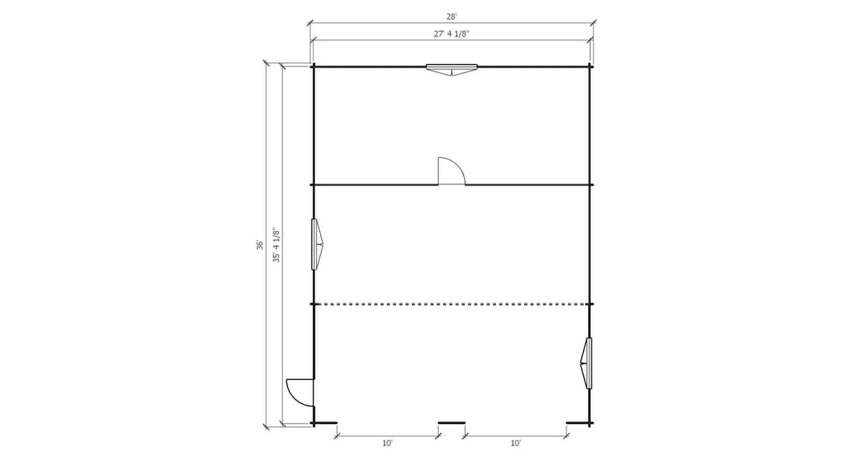 Signature Timberworks Garage and Workshop floor plan — included in Signature Workshop Compound