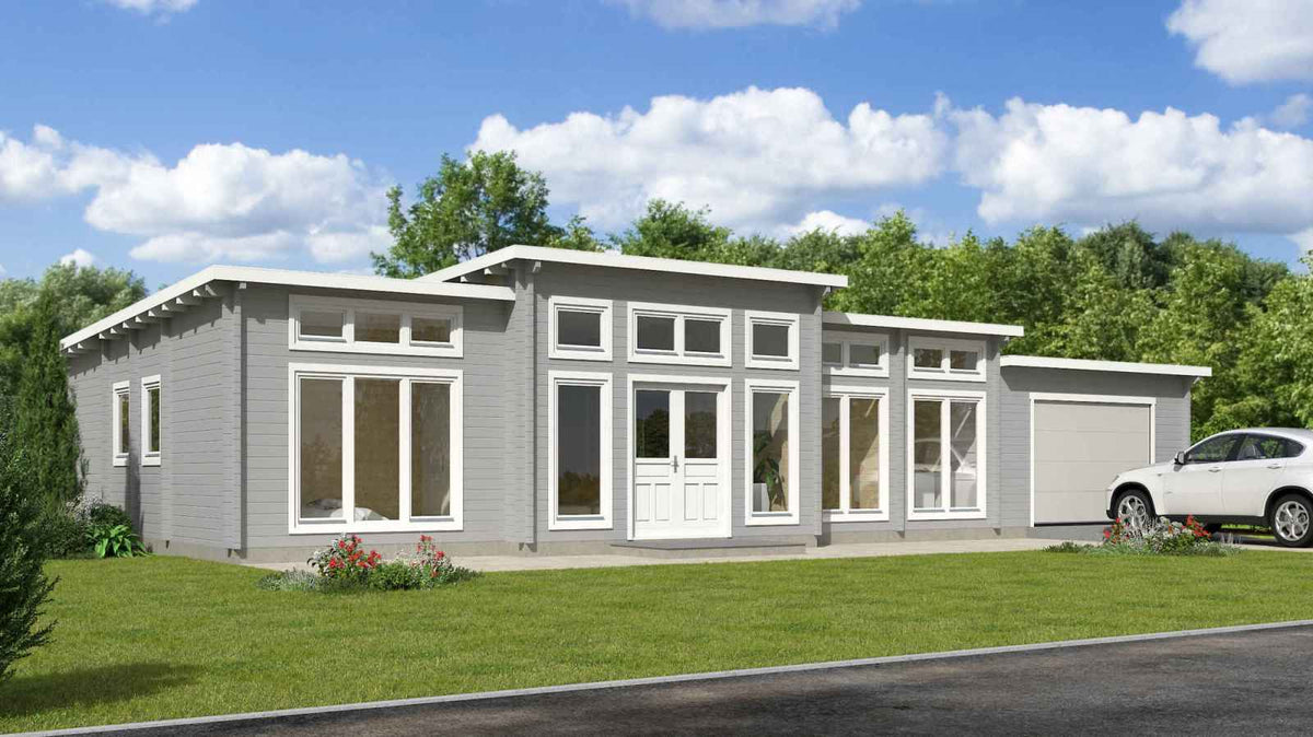 Silver Mesa exact-model exterior — Modern Retreat Buildings Signature Home