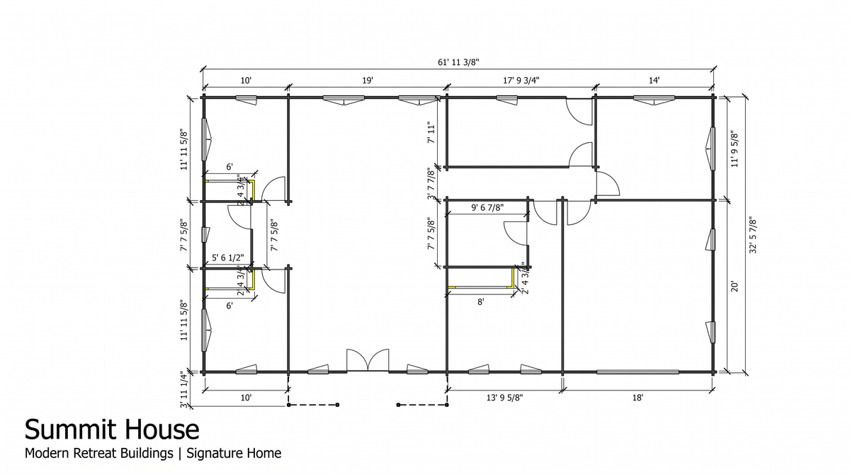 Summit House floor plan — Modern Retreat Buildings Signature Home